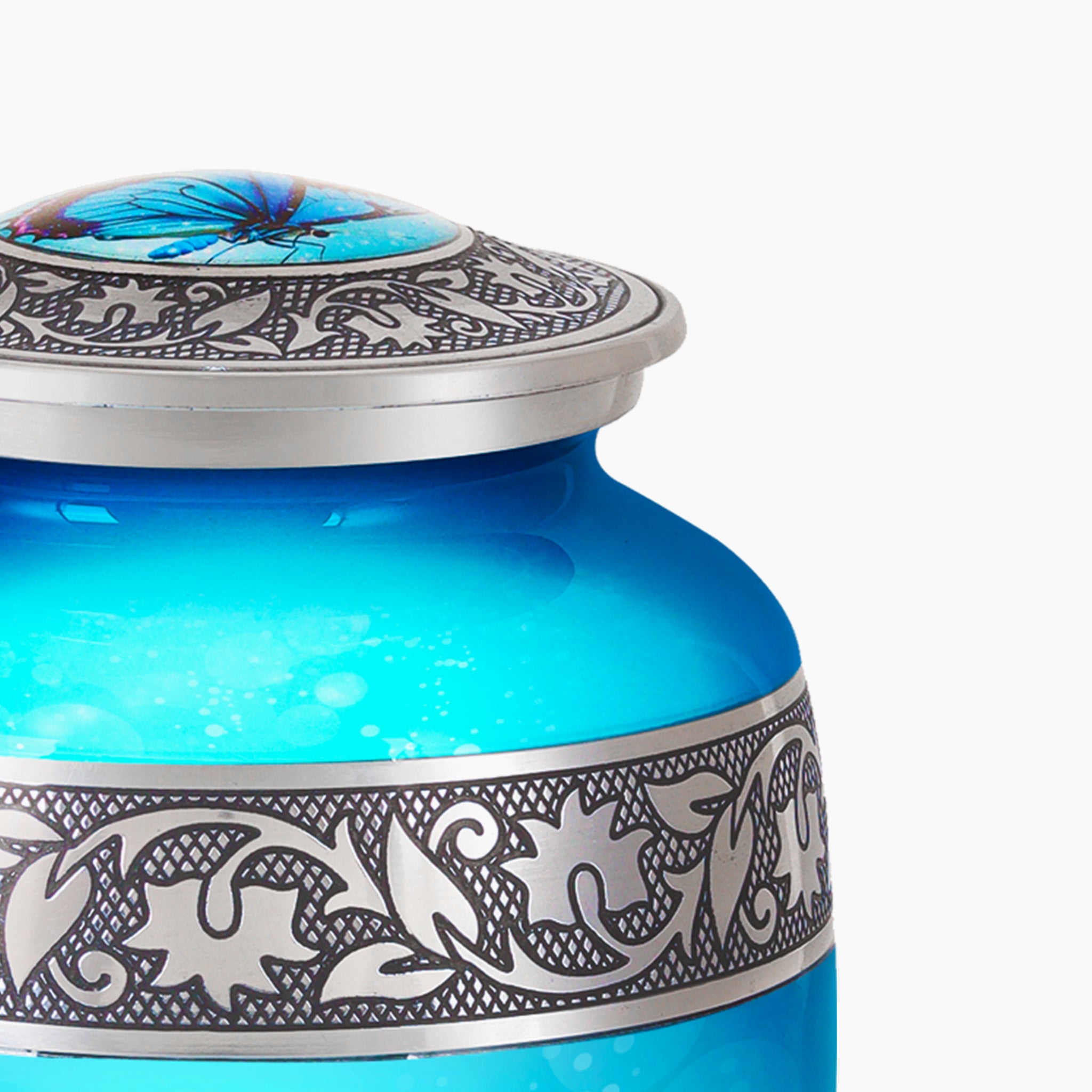 Blue Butterfly Urn