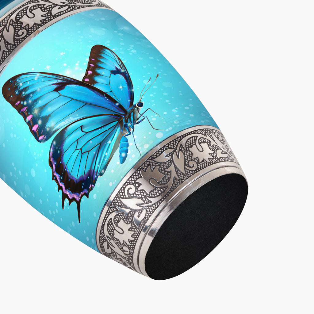 Blue Butterfly Urn