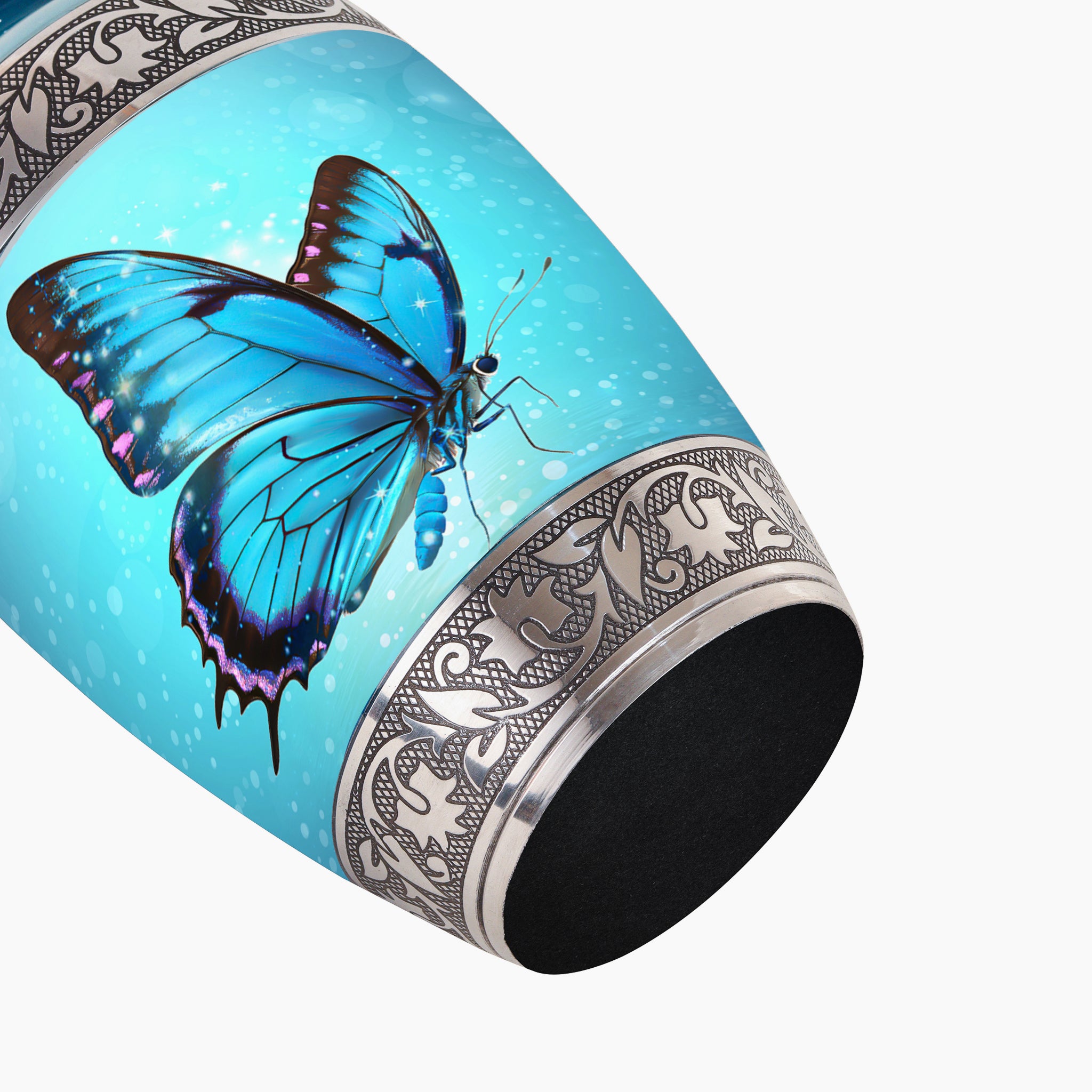 Blue Butterfly Urn
