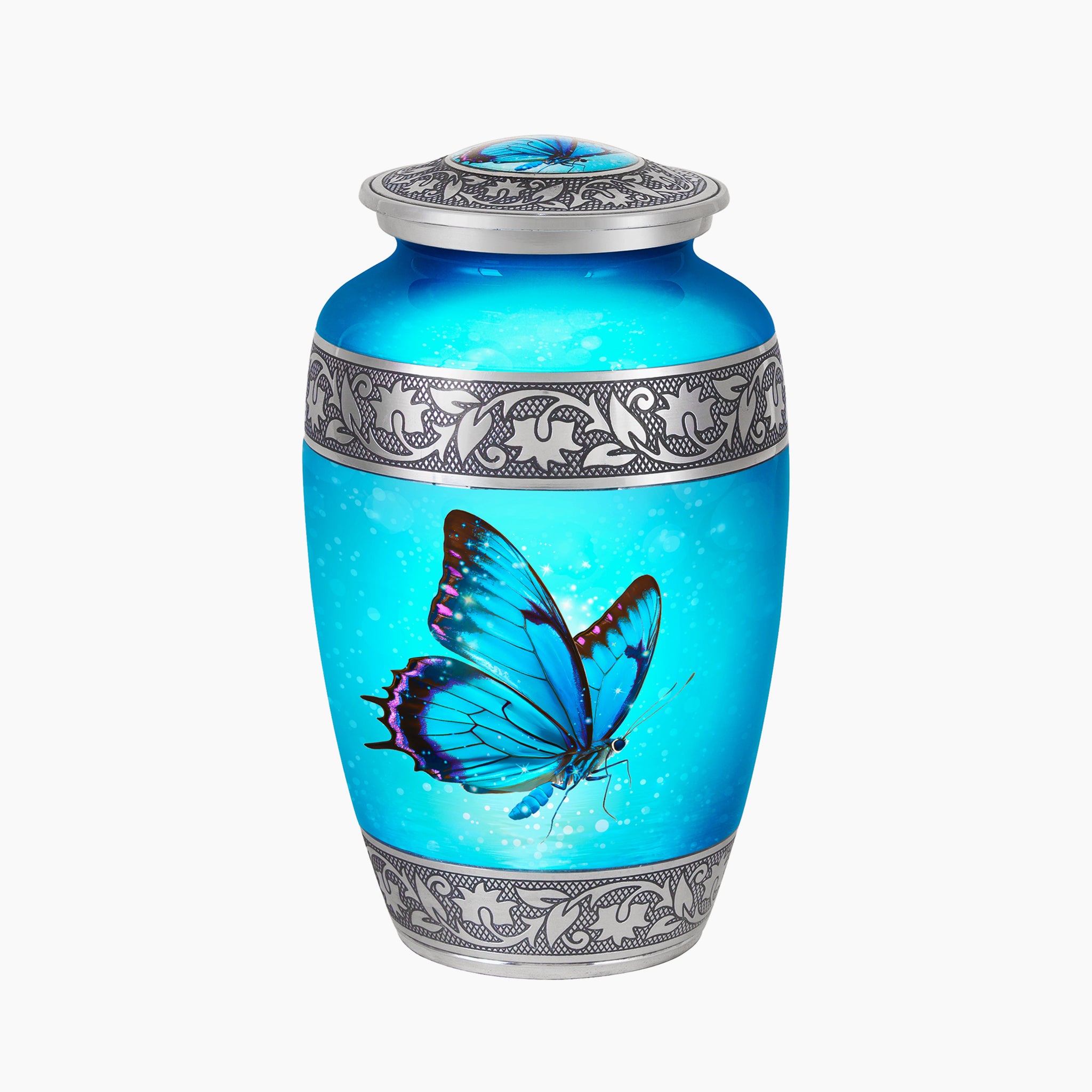Blue Butterfly Urn