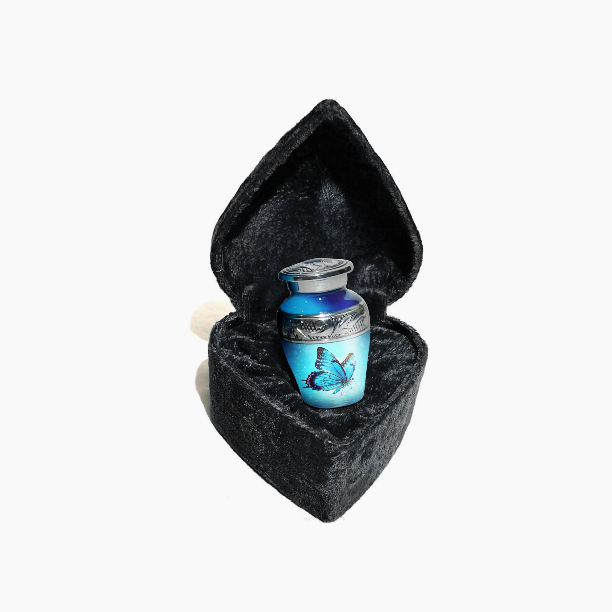 Blue Butterfly Urn