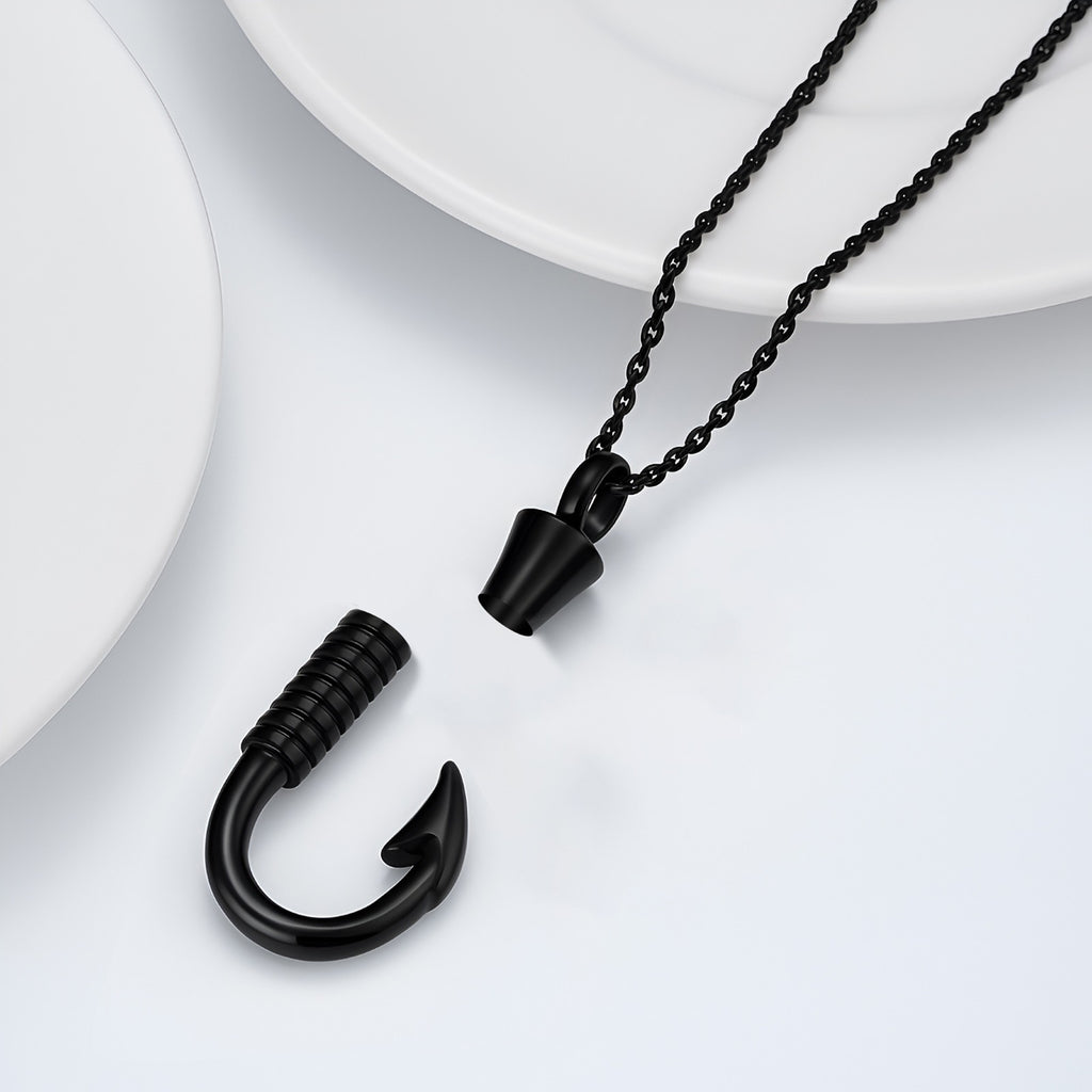 Fishing Hook Keepsake Necklace