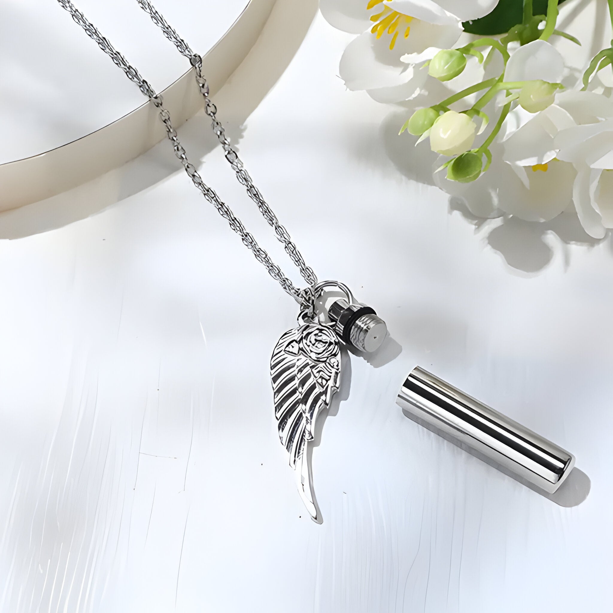 Angel Wing Keepsake Necklace