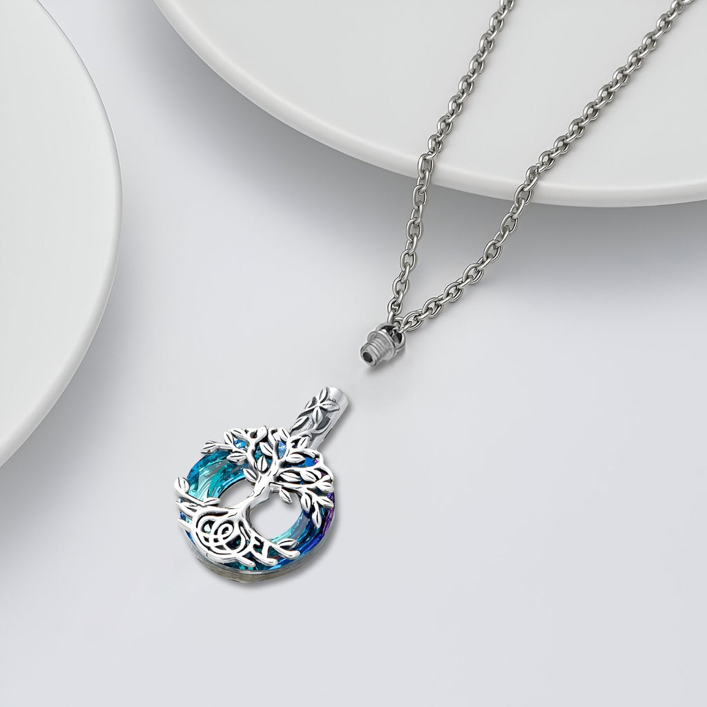 Circular Tree of Life Keepsake Necklace