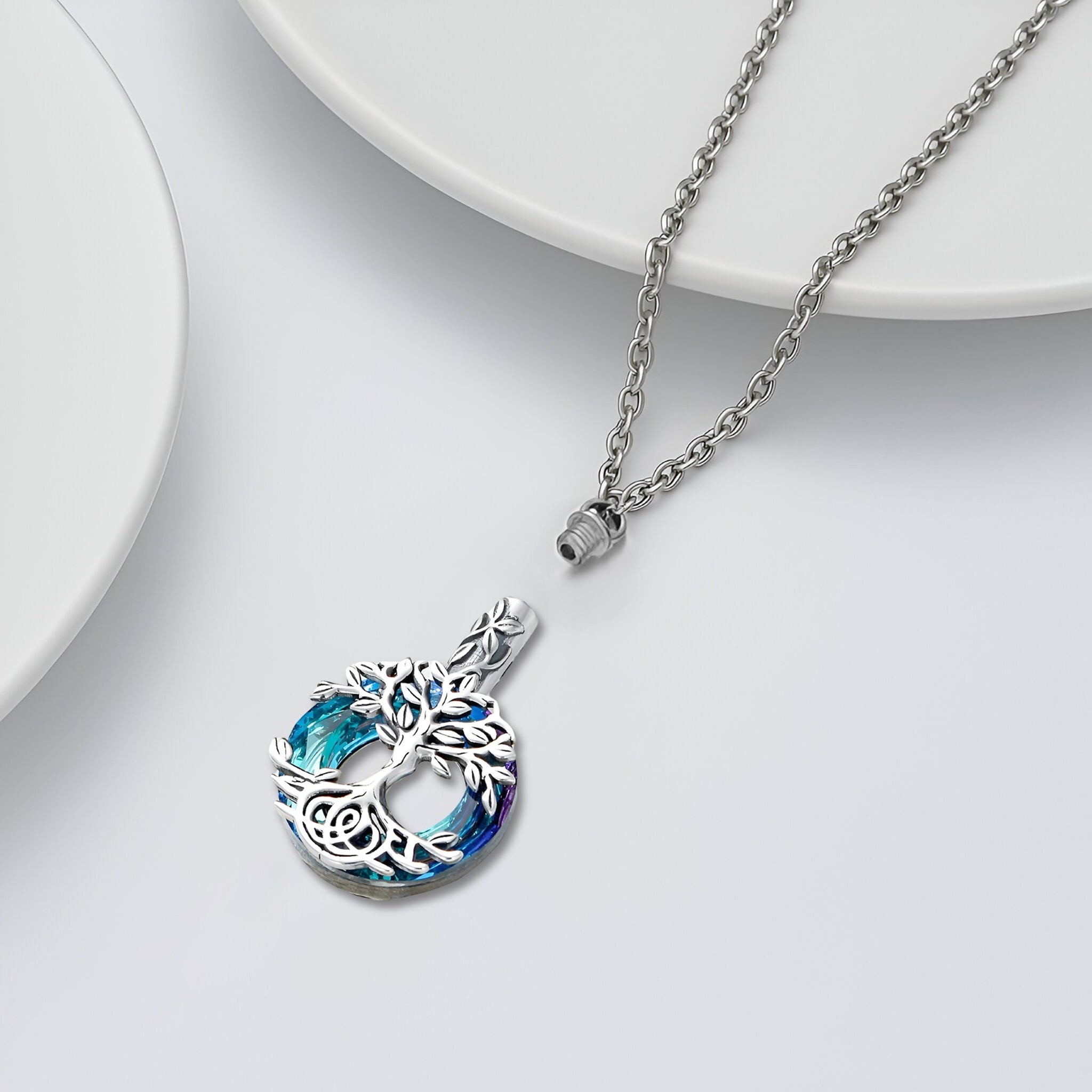 Circular Tree of Life Keepsake Necklace