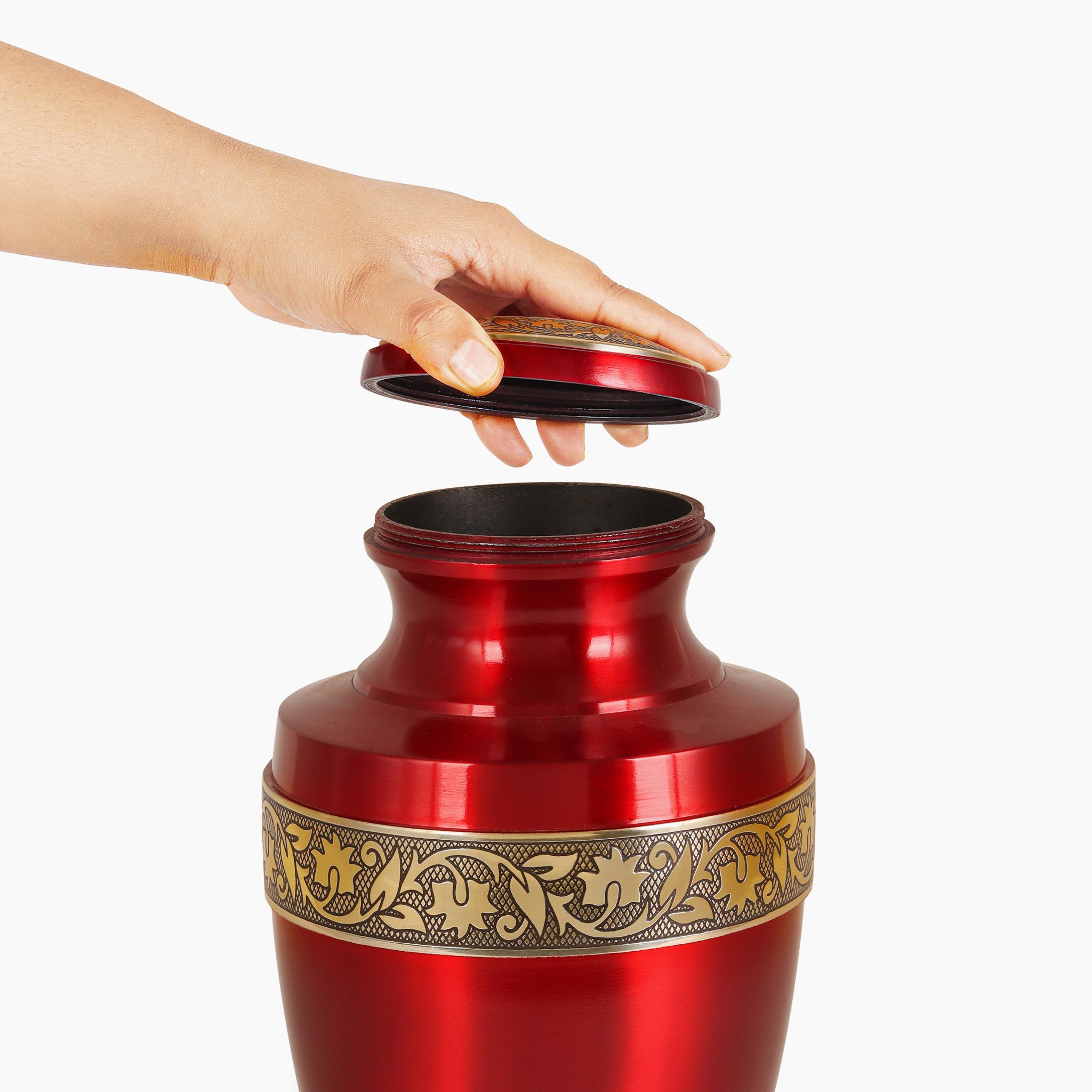 Red & Gold Grecian Urn