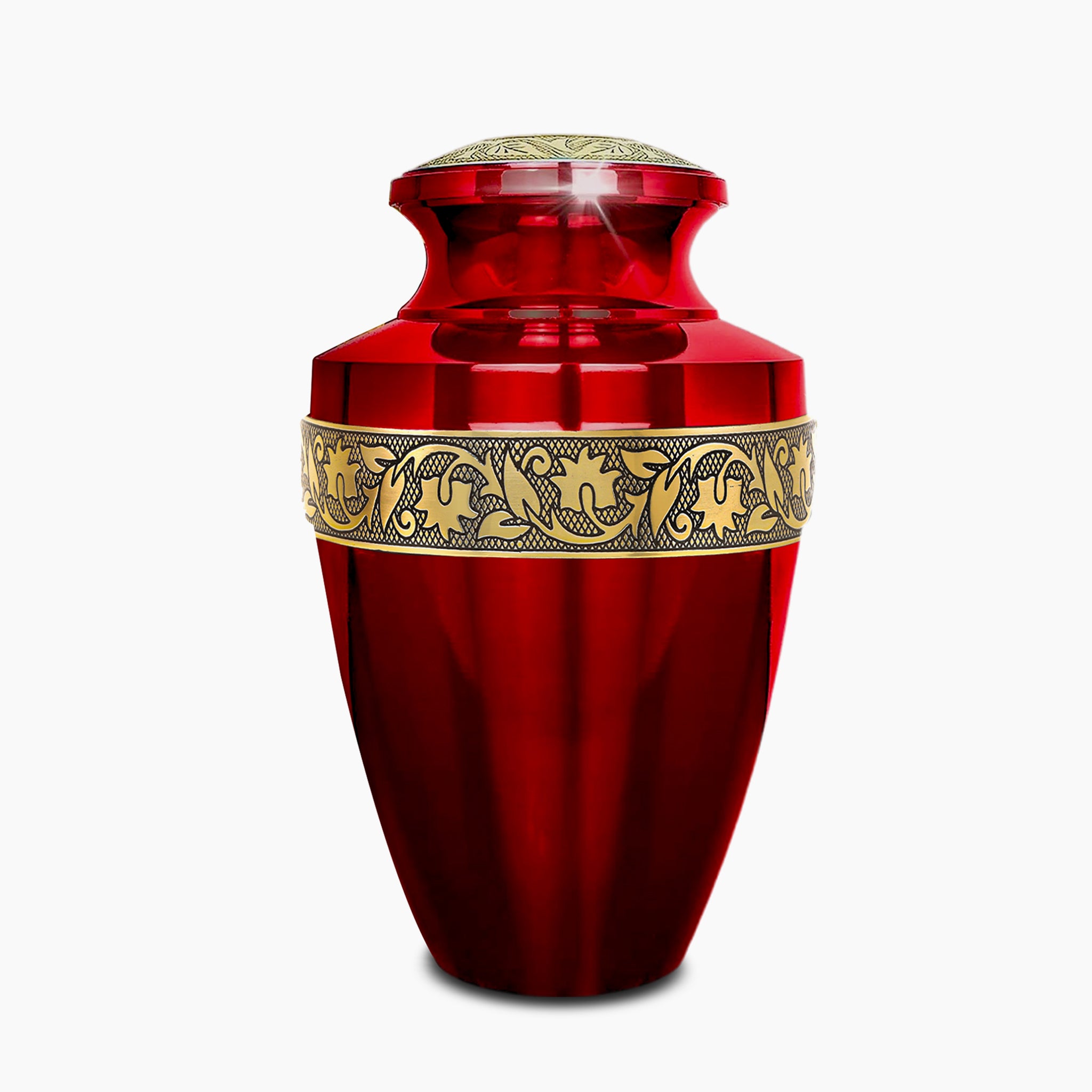 Red & Gold Grecian Urn
