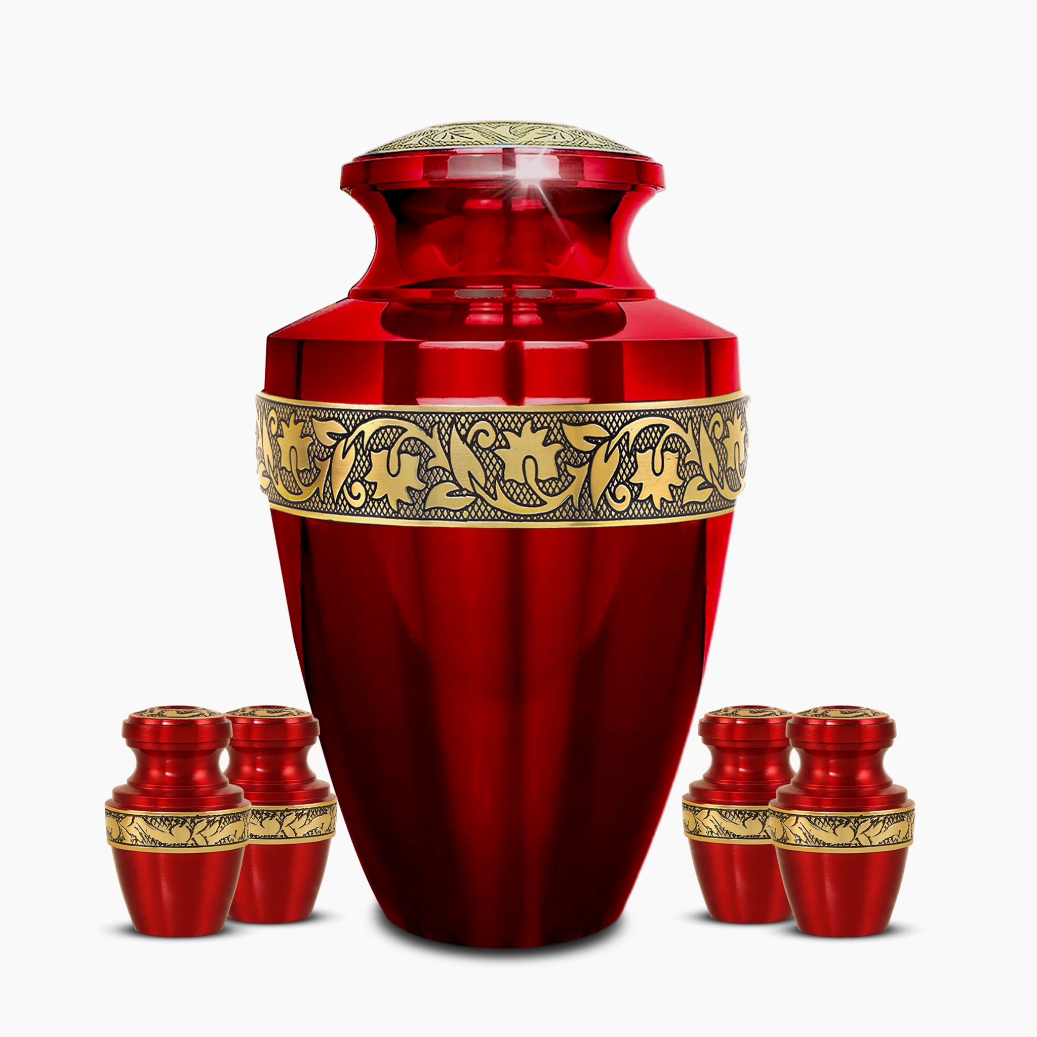 Red & Gold Grecian Urn