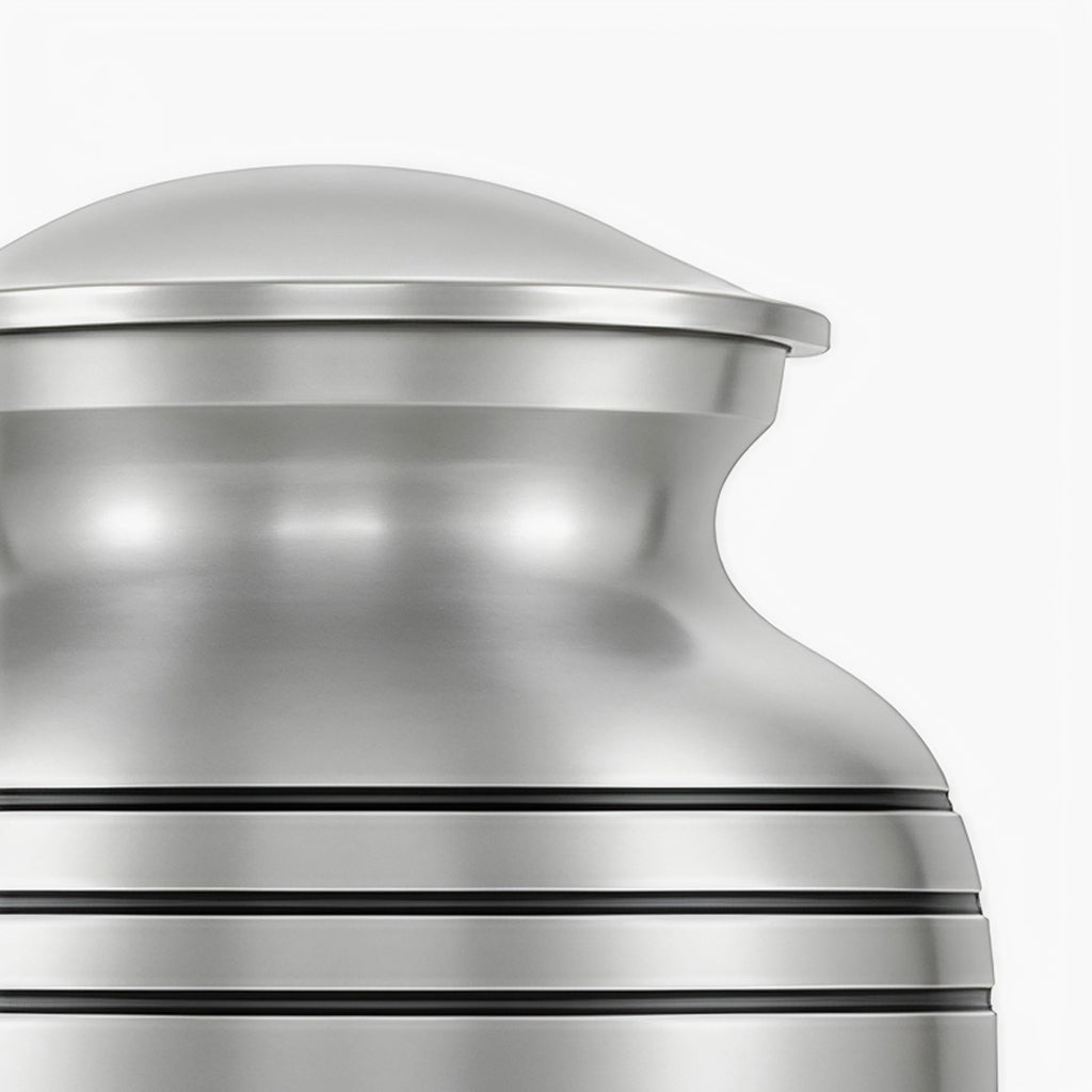 Silver Pewter Urn